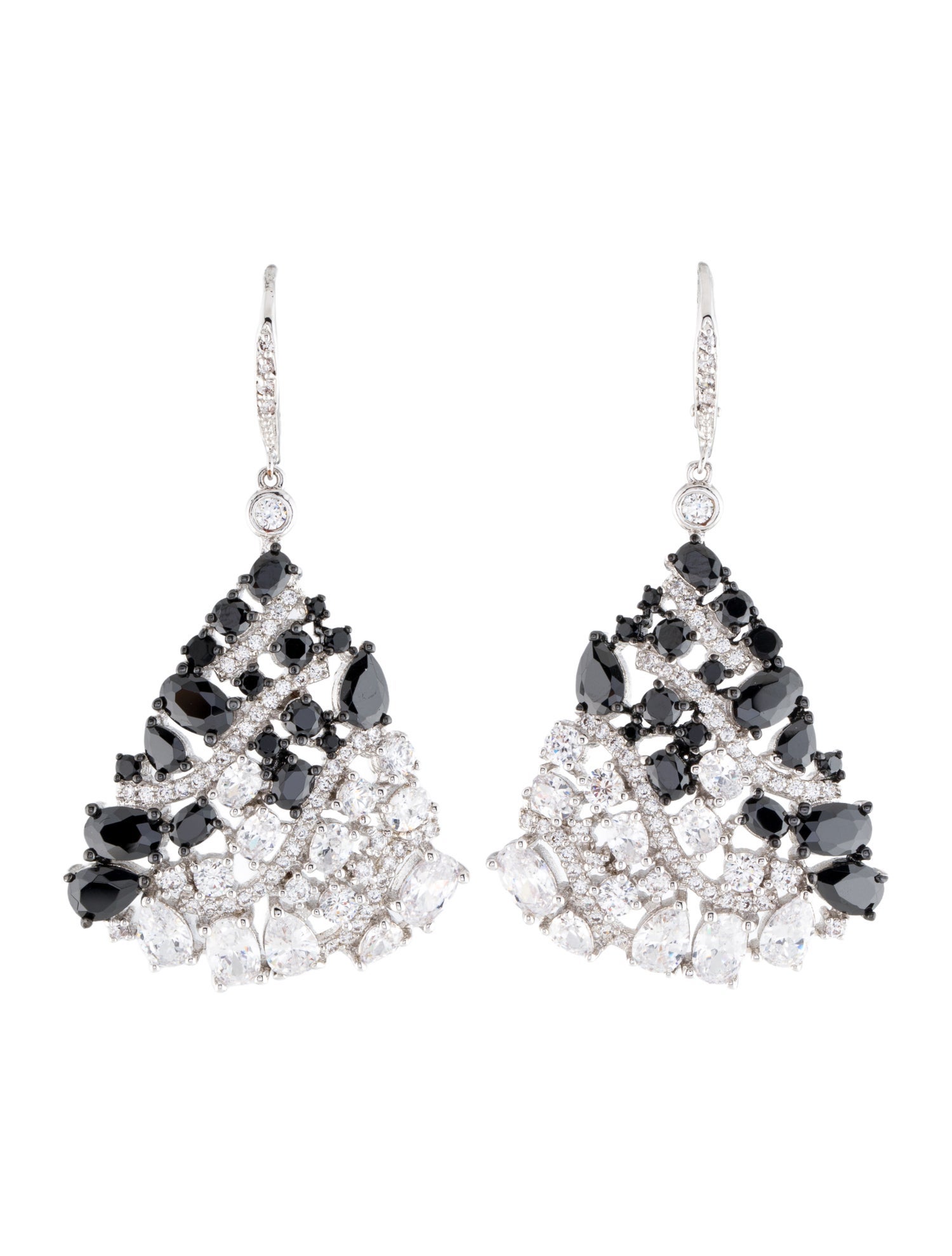 CZ by Kenneth Jay Lane Cubic Zirconia Multi Shape Drop Earrings