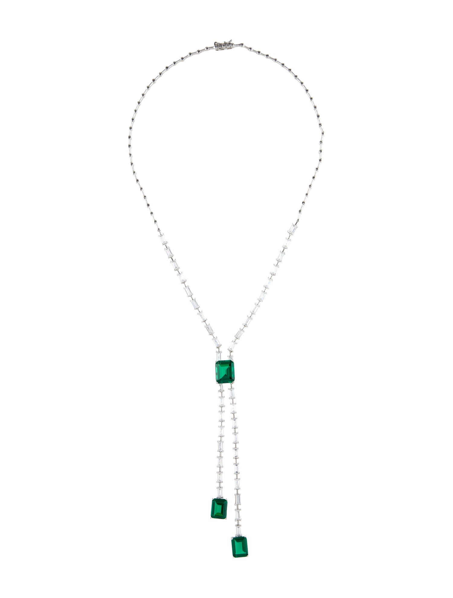CZ by Kenneth Jay Lane Cubic Zirconia Lavalier Necklace