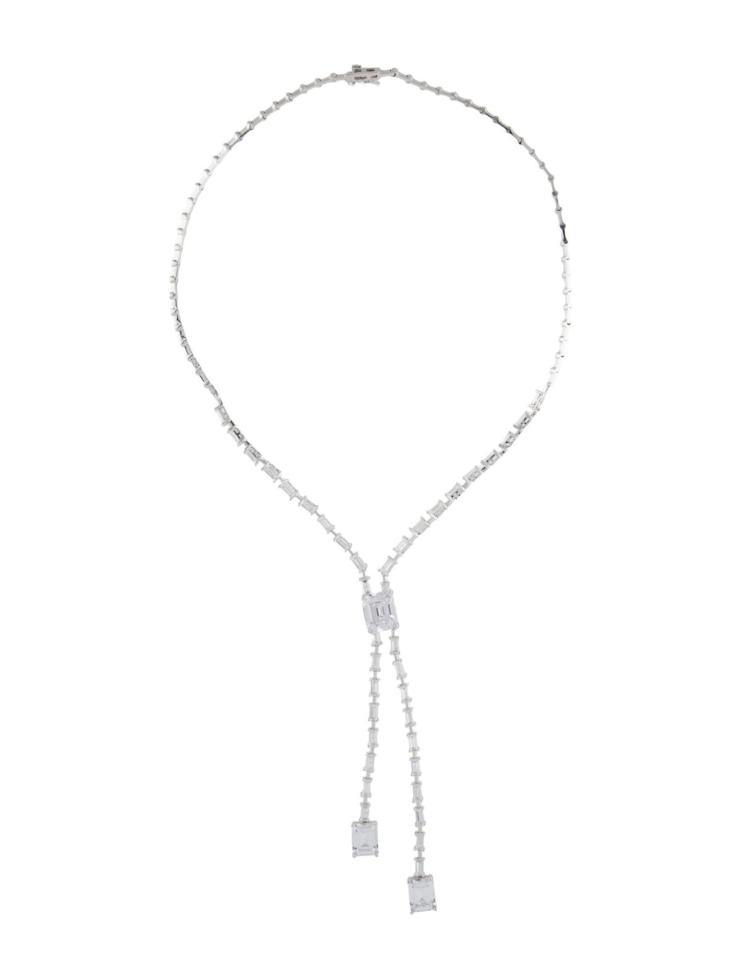 CZ by Kenneth Jay Lane Cubic Zirconia Lavalier Necklace