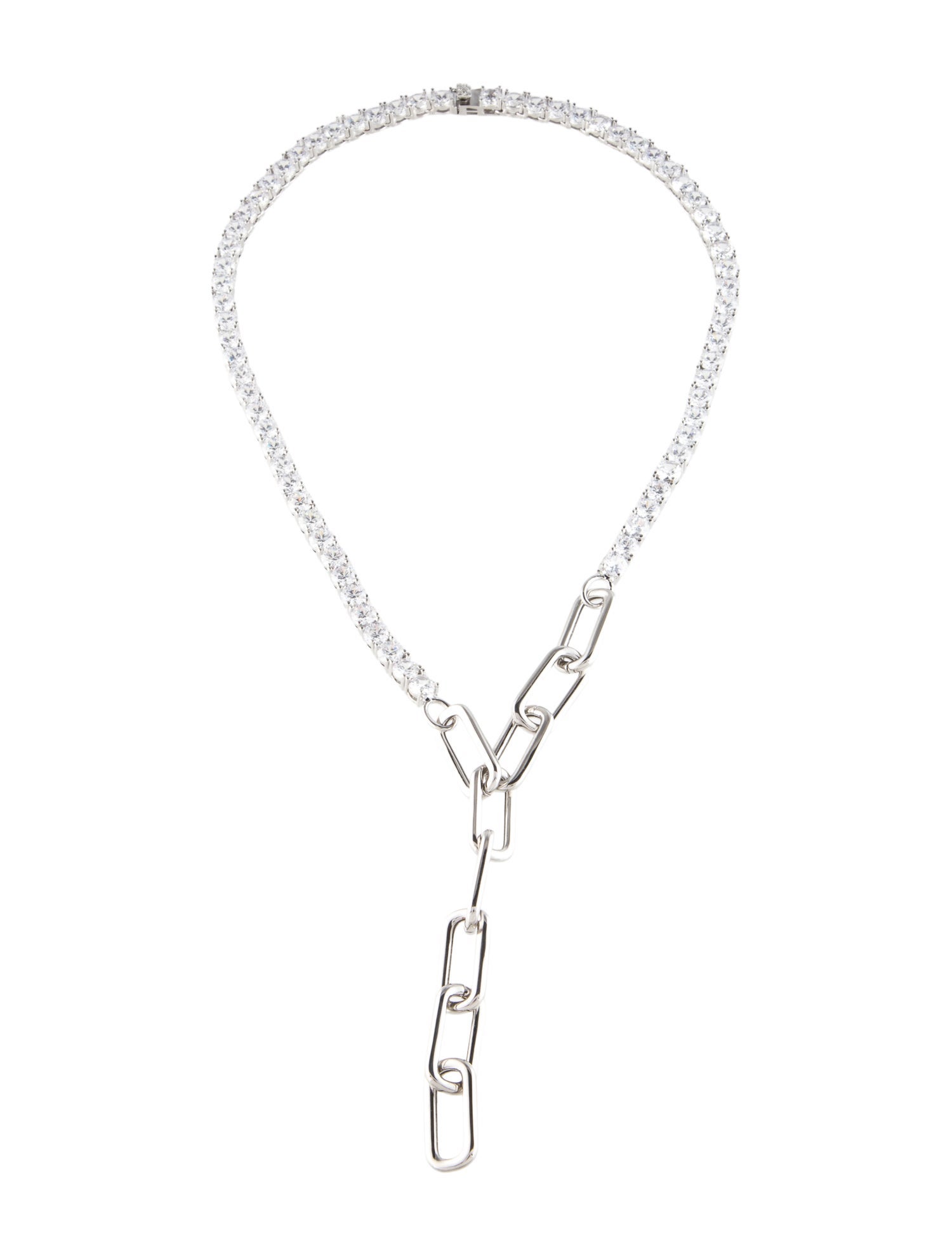 CZ by Kenneth Jay Lane CZ Tennis Lavalier Chain Necklace