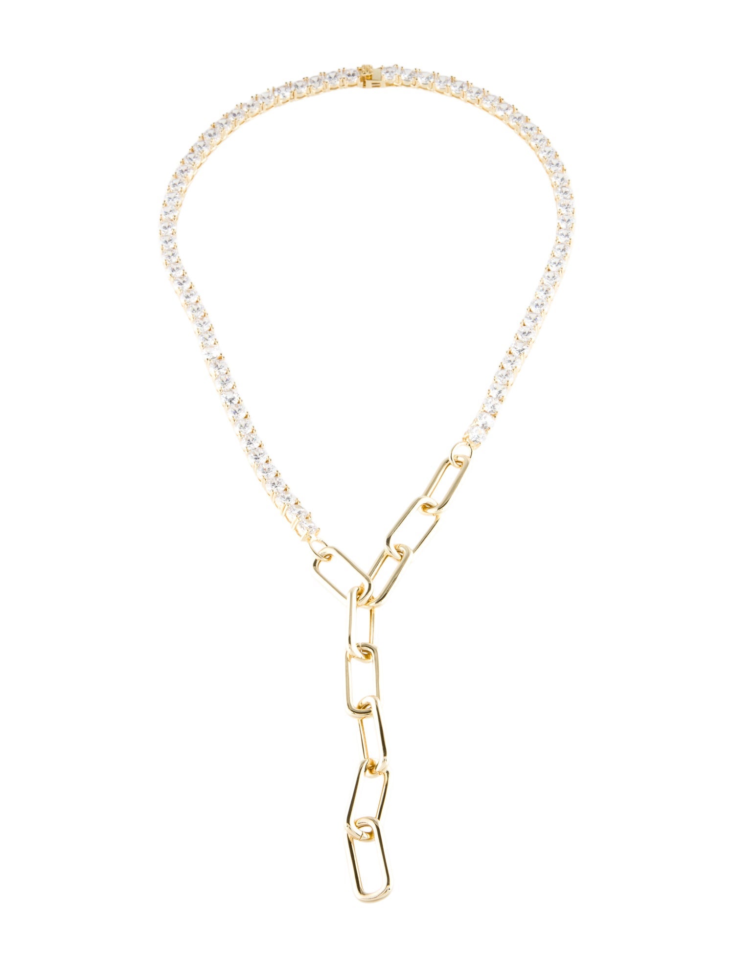 CZ by Kenneth Jay Lane CZ Tennis Lavalier Chain Necklace