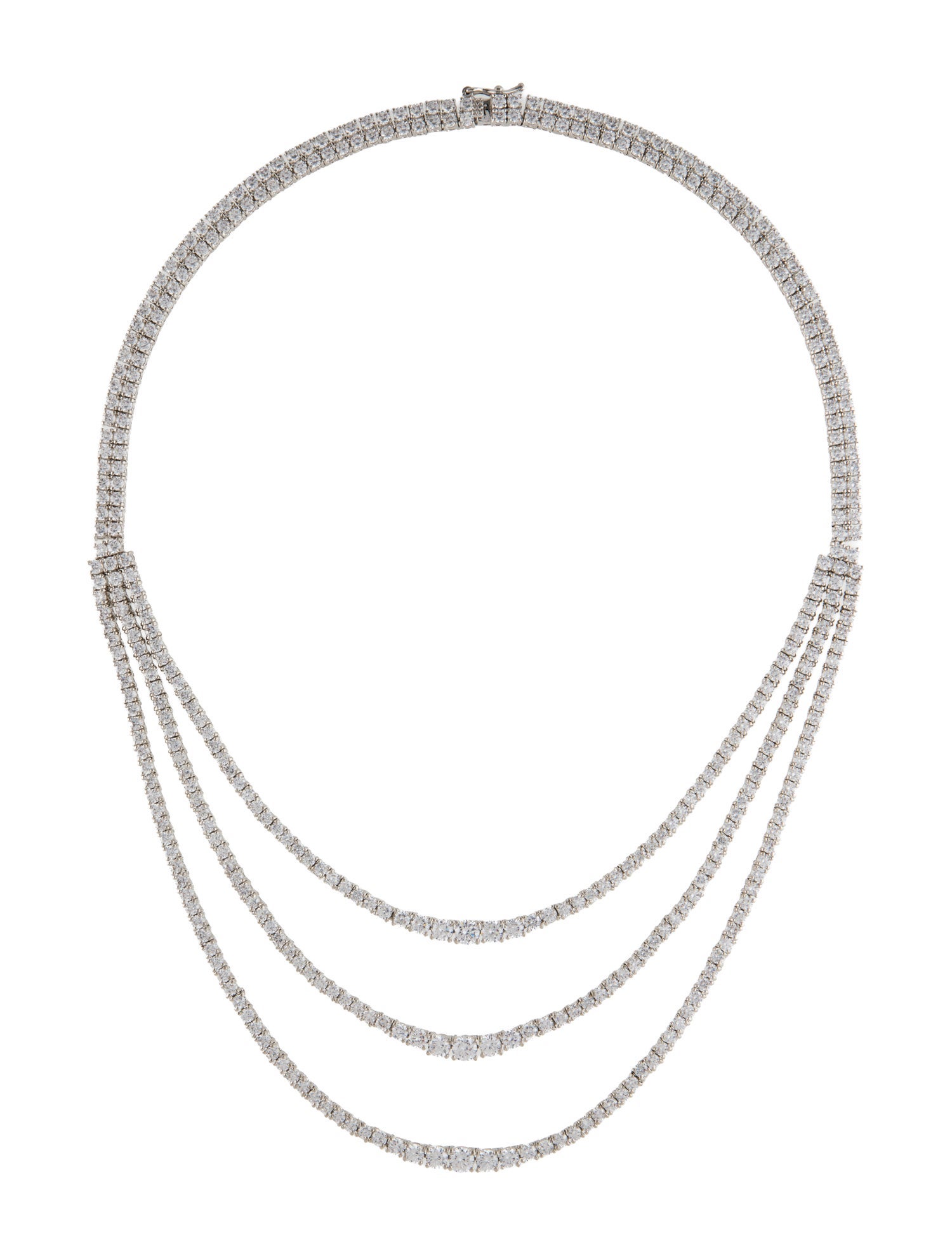 CZ by Kenneth Jay Lane Cubic Zirconia Collar Necklace
