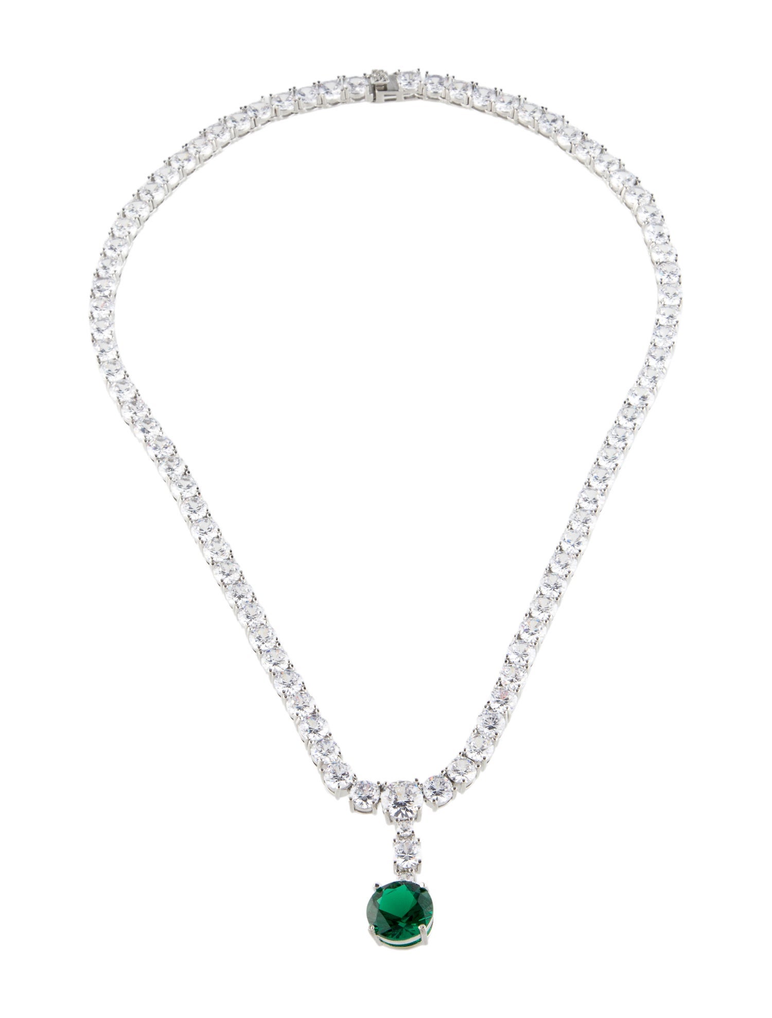 CZ by Kenneth Jay Lane Cubic Zirconia Drop Necklace