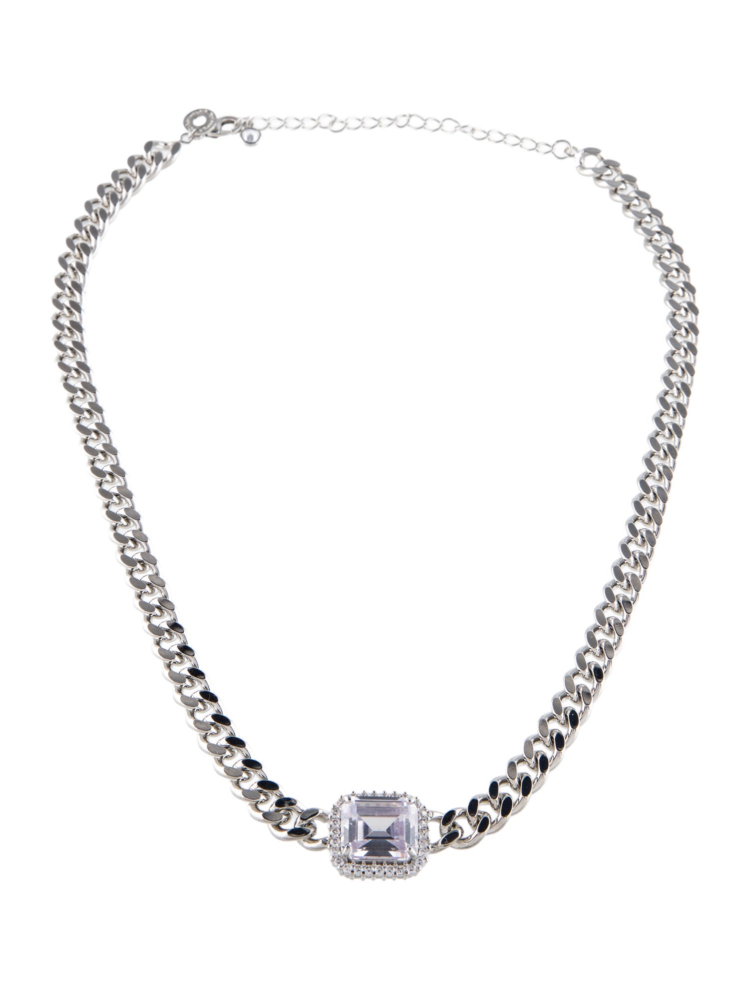 CZ by Kenneth Jay Lane Crystal Chunky Chain Necklace