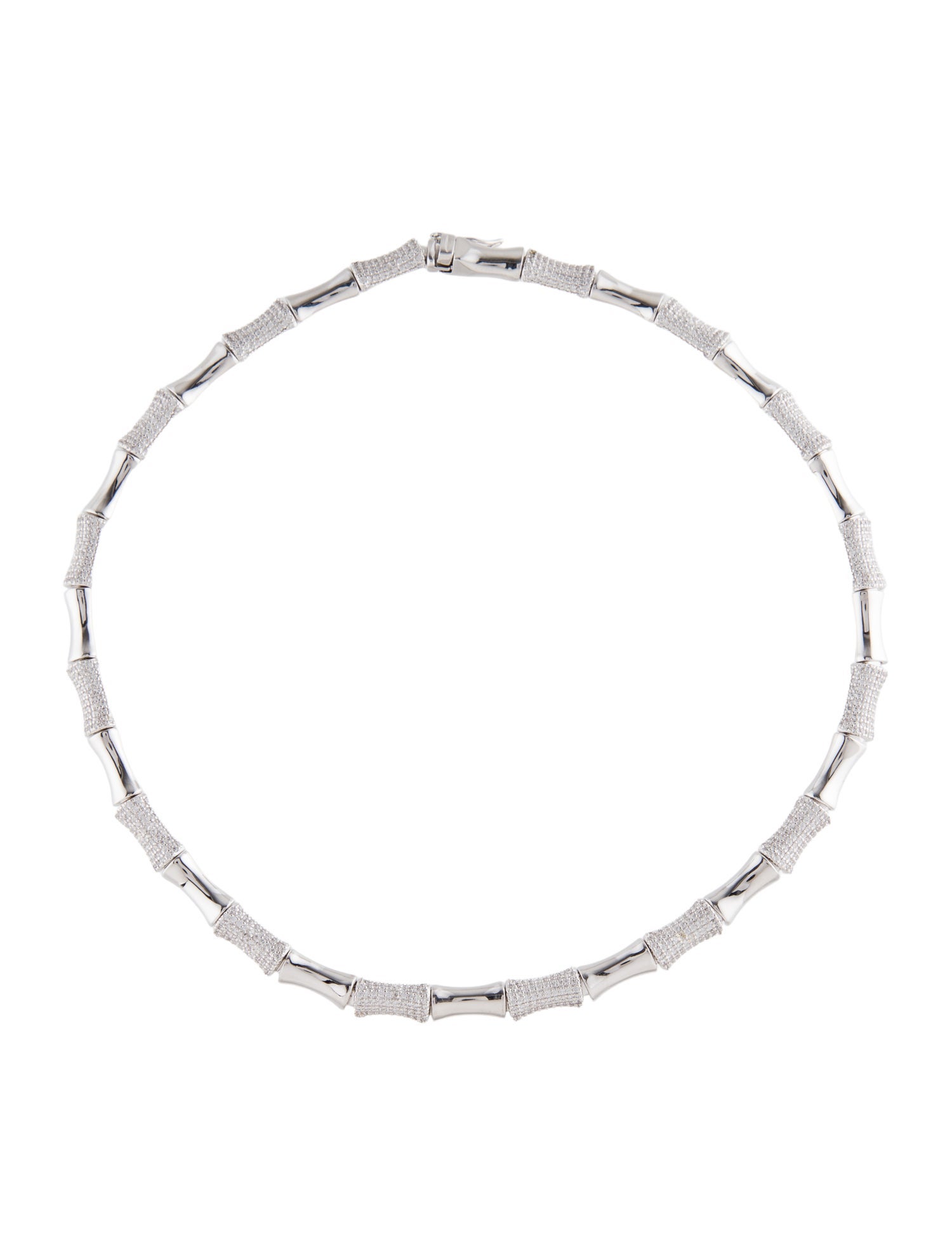 CZ by Kenneth Jay Lane Cubic Zirconia Station Necklace