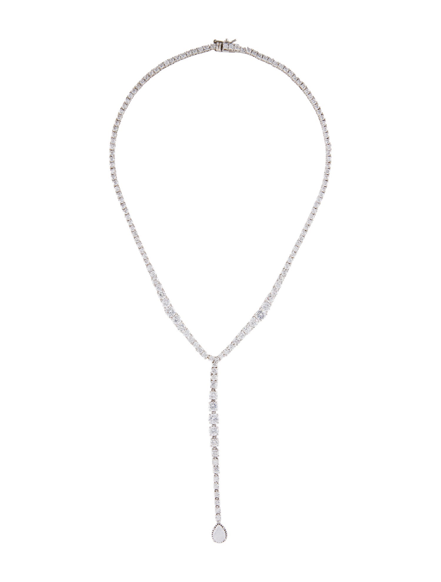 CZ by Kenneth Jay Lane Cubic Zirconia Lariat Necklace