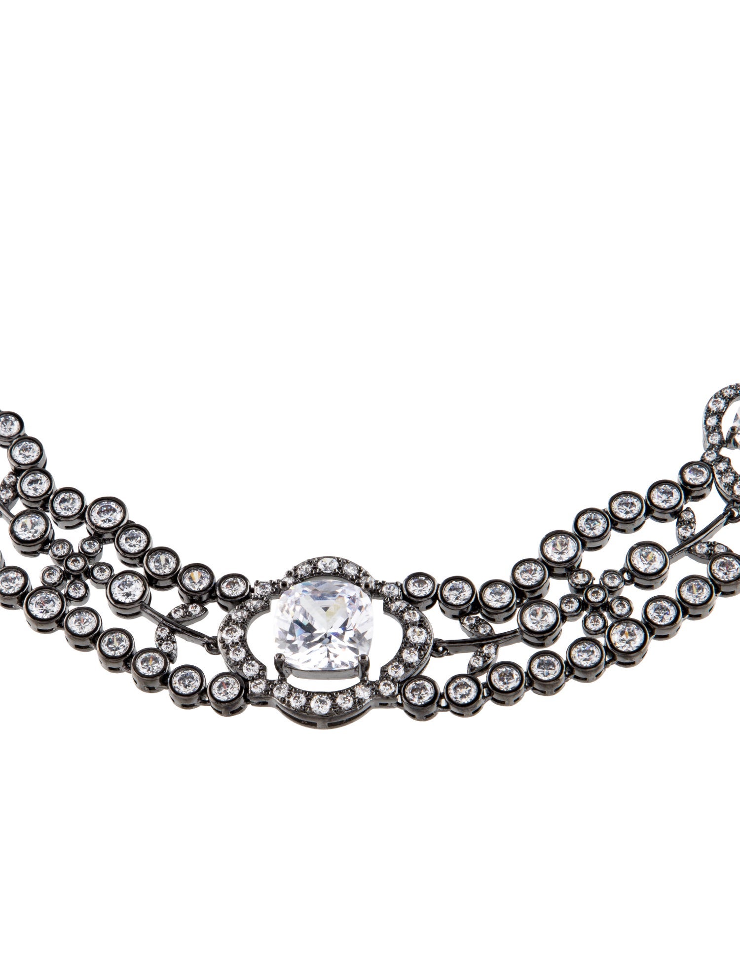 CZ by Kenneth Jay Lane Crystal Collar Necklace