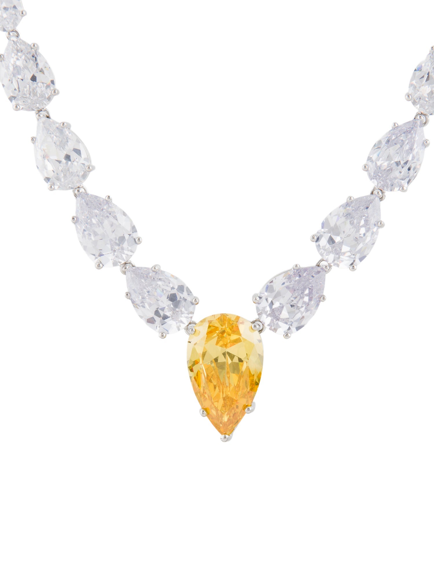 CZ by Kenneth Jay Lane Cubic Zirconia Collar Necklace