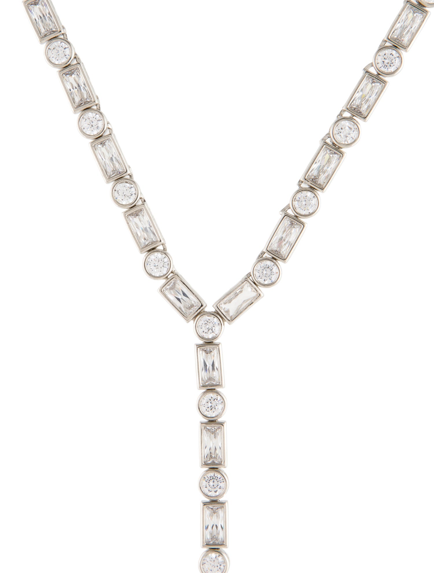 CZ by Kenneth Jay Lane Cubic Zirconia Lavalier Necklace