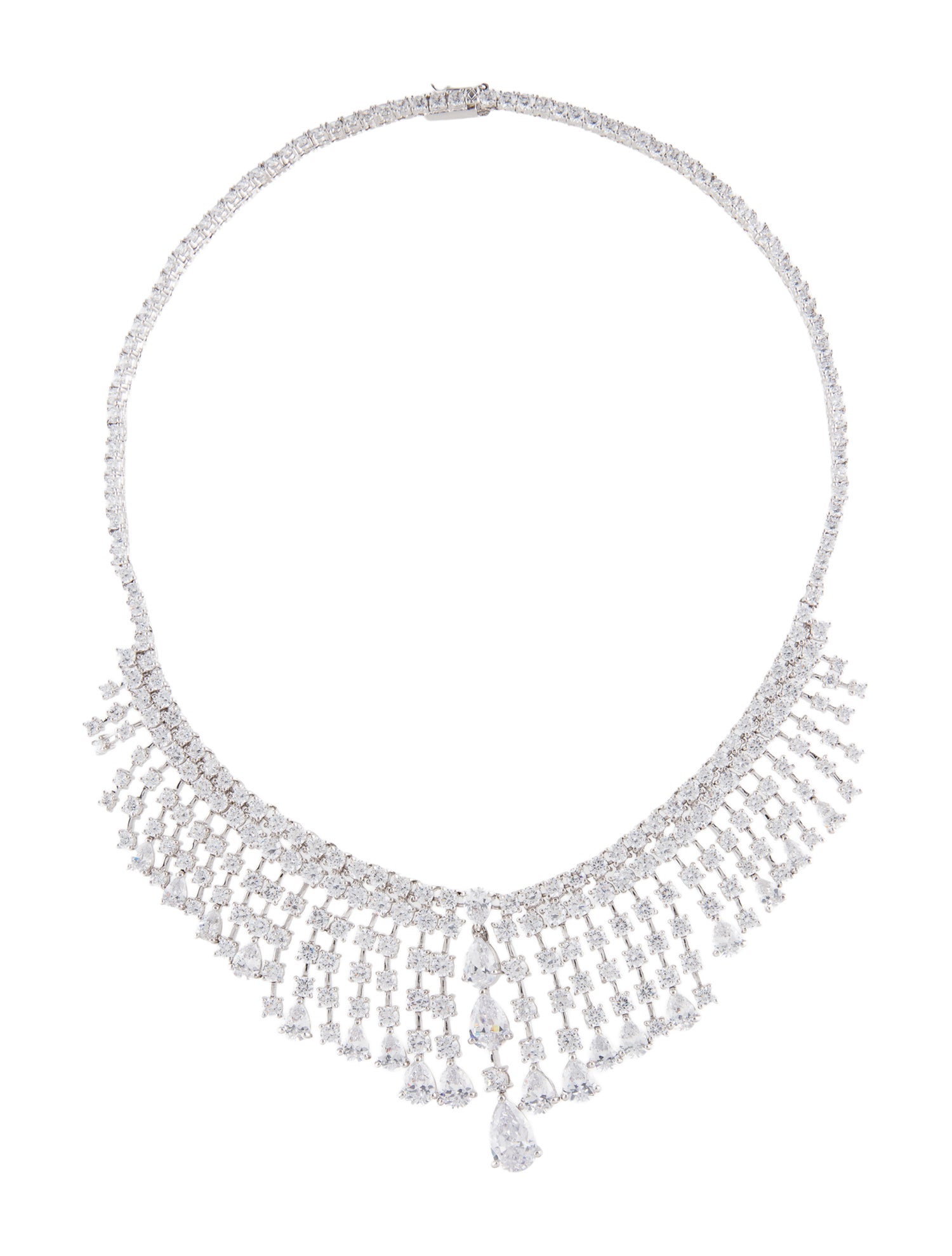 CZ by Kenneth Jay Lane Cubic Zirconia Collar Necklace