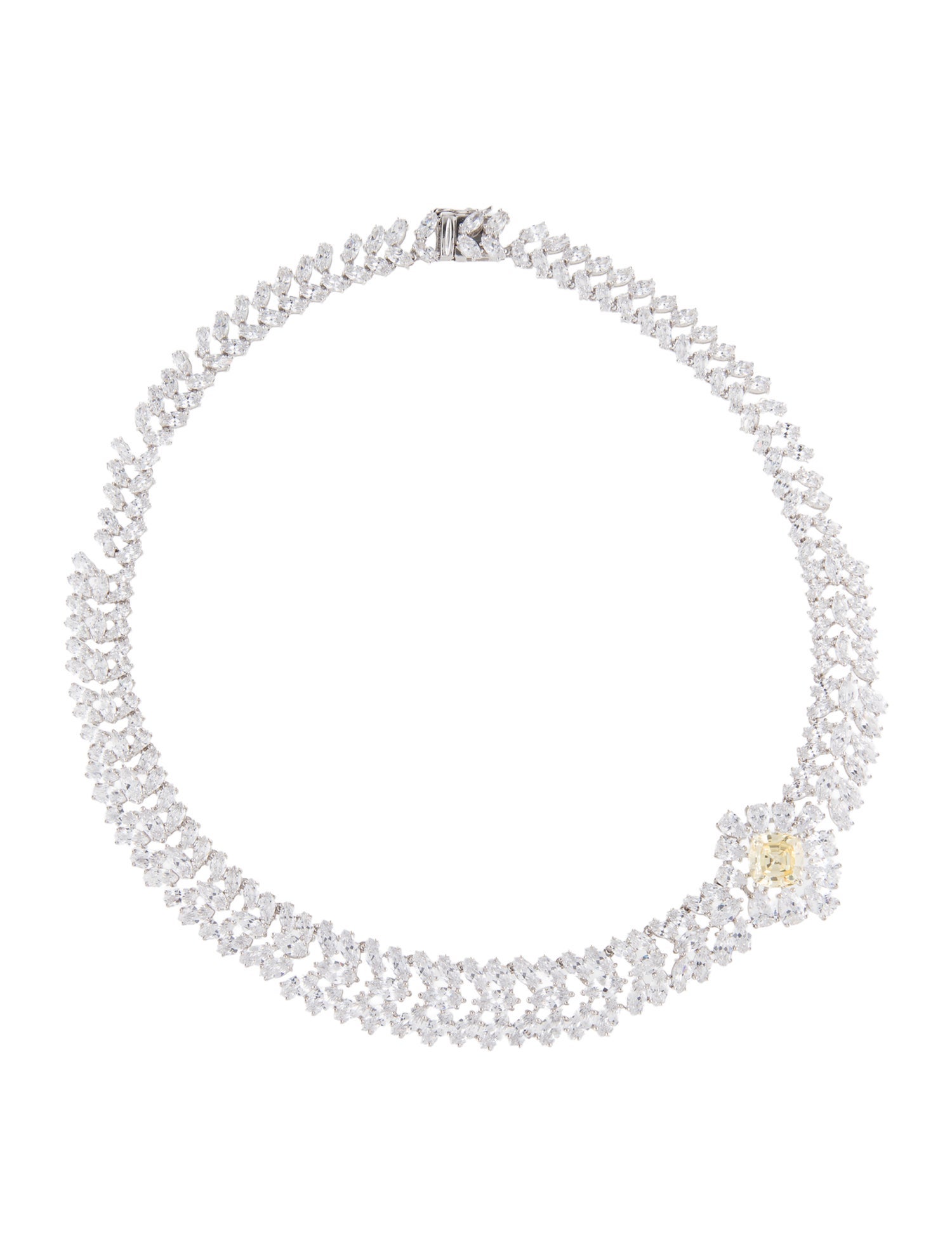 CZ by Kenneth Jay Lane Cubic Zirconia Collar Necklace