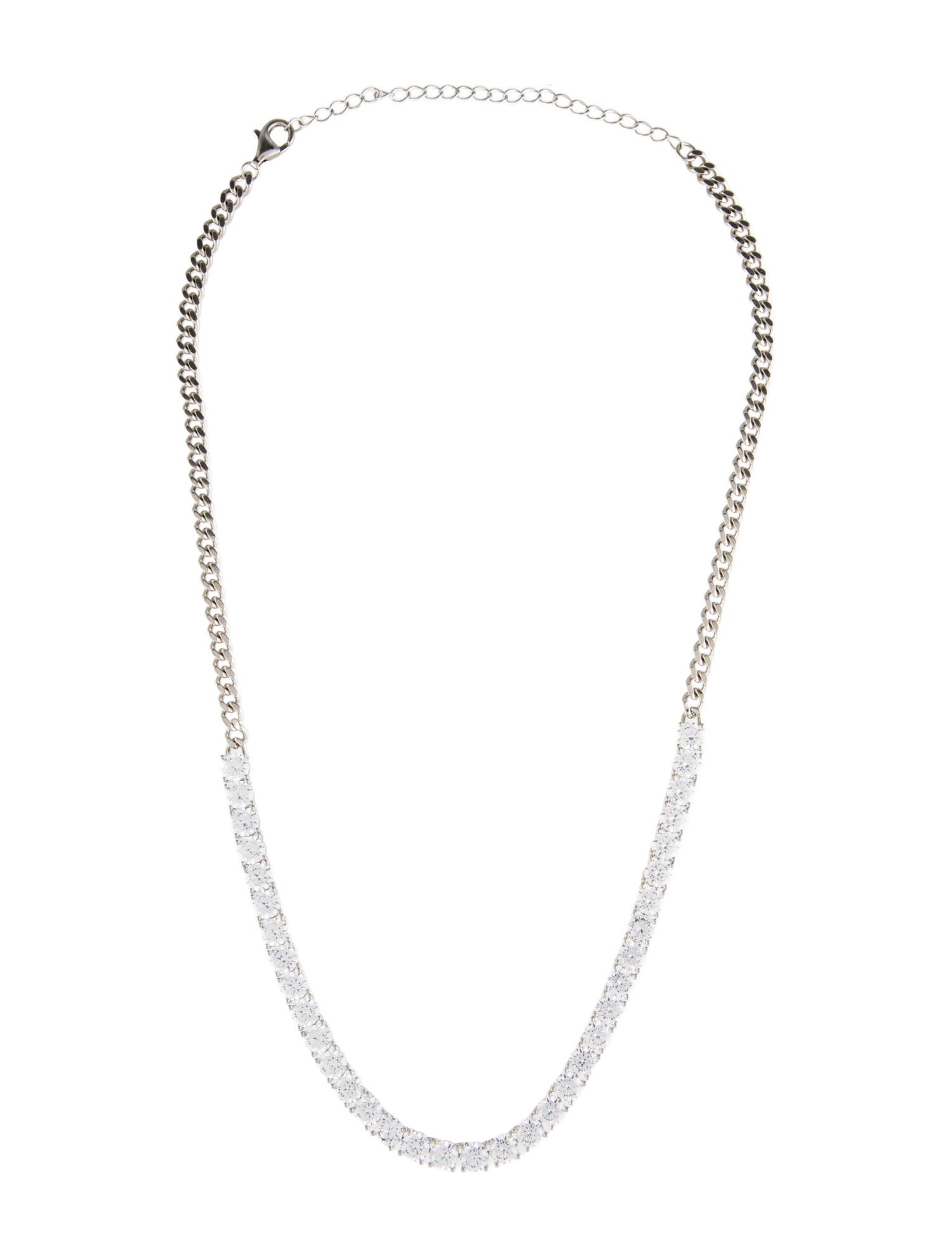 CZ by Kenneth Jay Lane Cubic Zirconia Chain Necklace