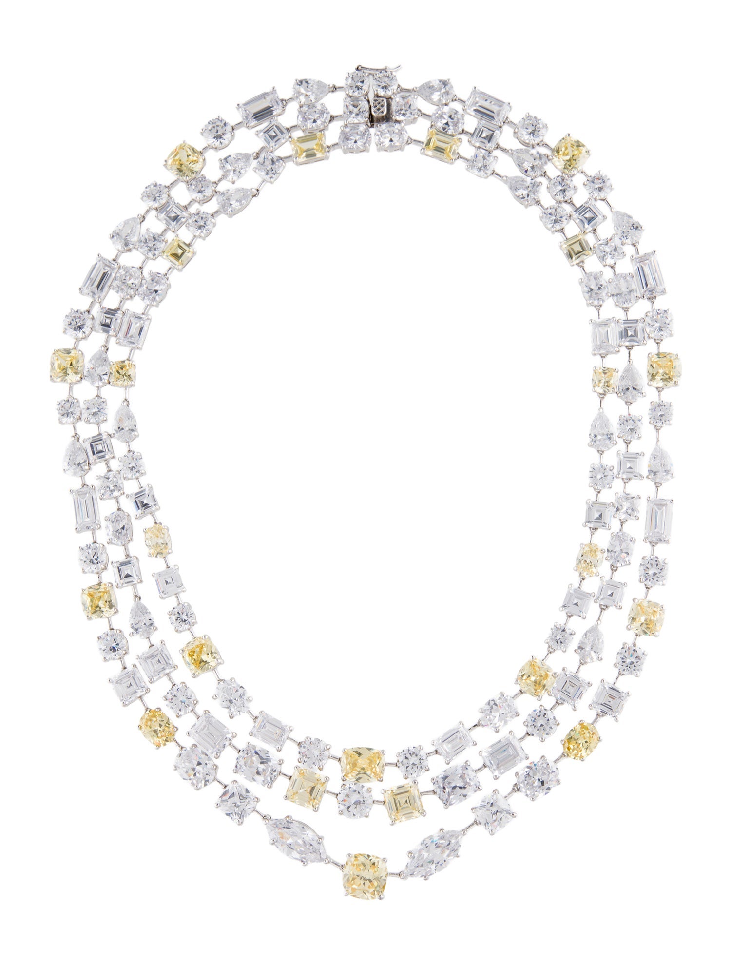 CZ by Kenneth Jay Lane Cubic Zirconia Collar Necklace