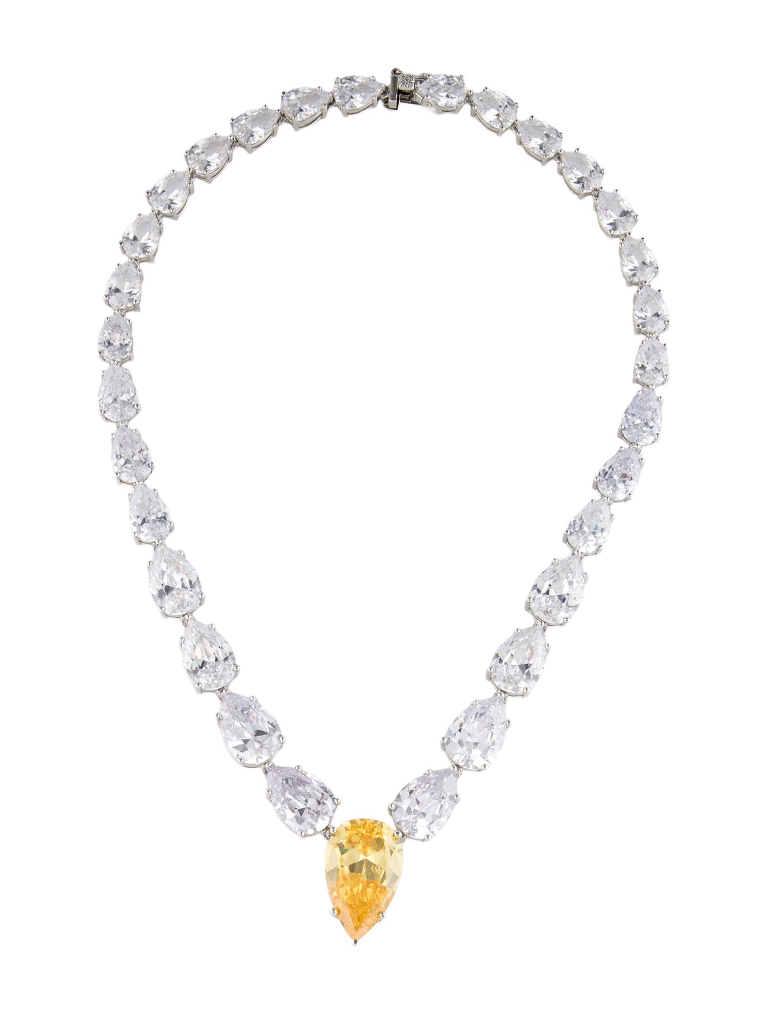 CZ by Kenneth Jay Lane Cubic Zirconia Collar Necklace