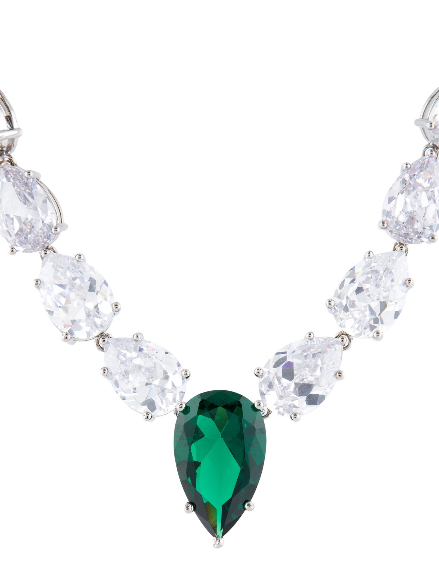 CZ by Kenneth Jay Lane Cubic Zirconia Collar Necklace