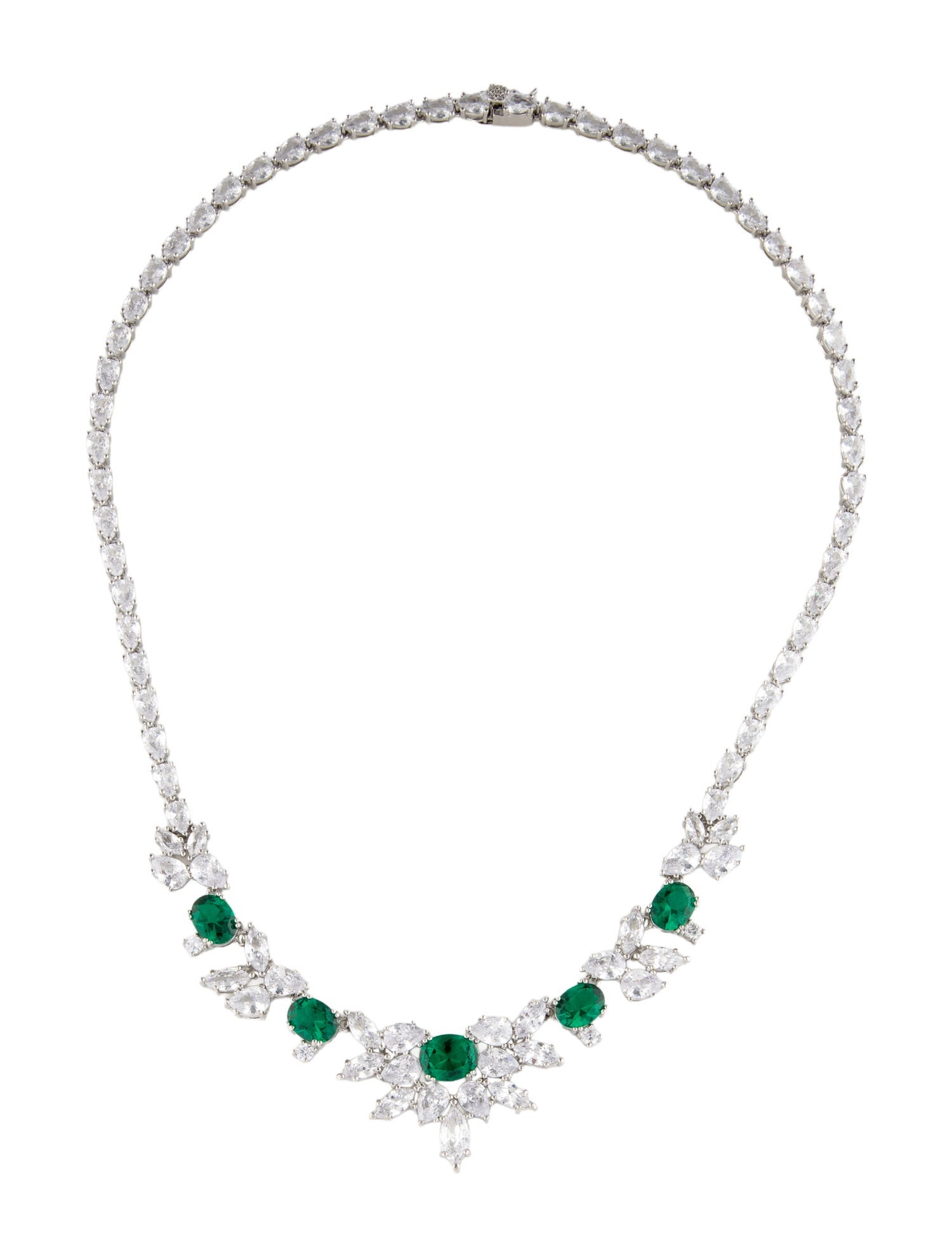 CZ by Kenneth Jay Lane Cubic Zirconia Collar Necklace