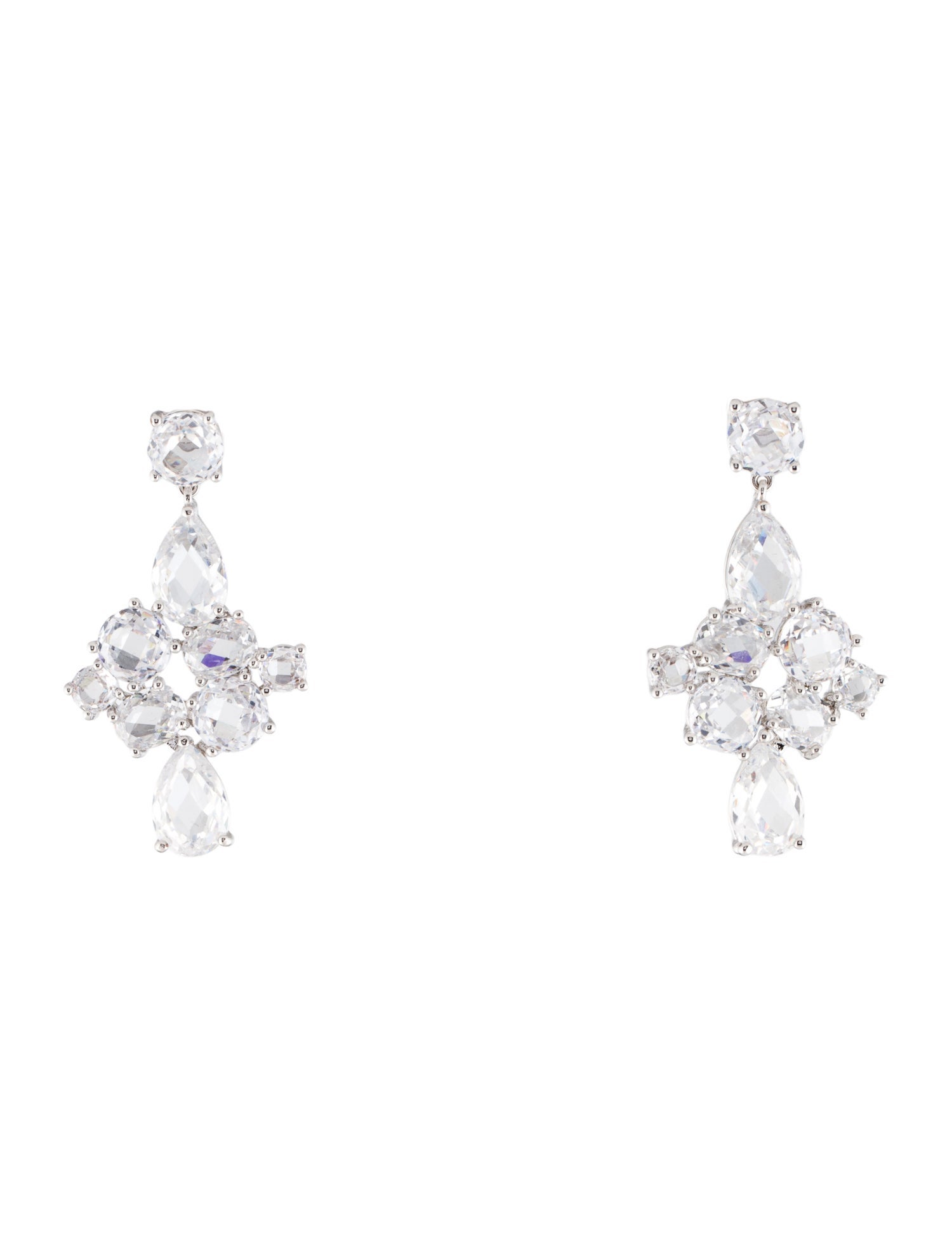 CZ by Kenneth Jay Lane Cubic Zirconia Chandelier Earrings