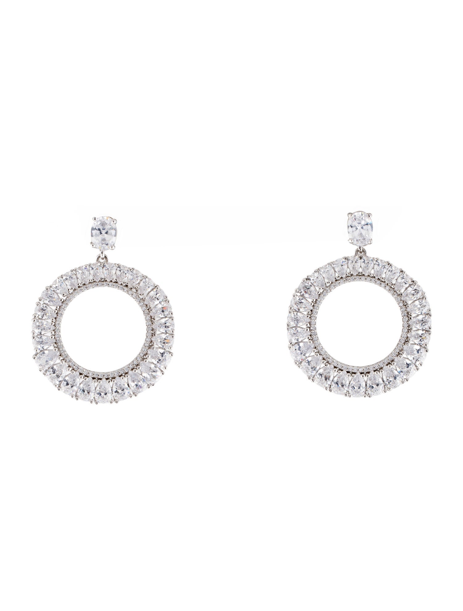 CZ by Kenneth Jay Lane Cubic Zirconia Chandelier Earrings