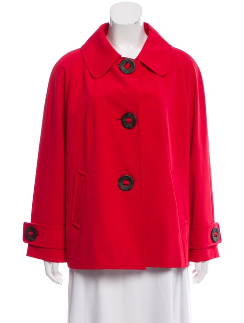 Cinzia Rocca Peter Pan Collar Short Coat red