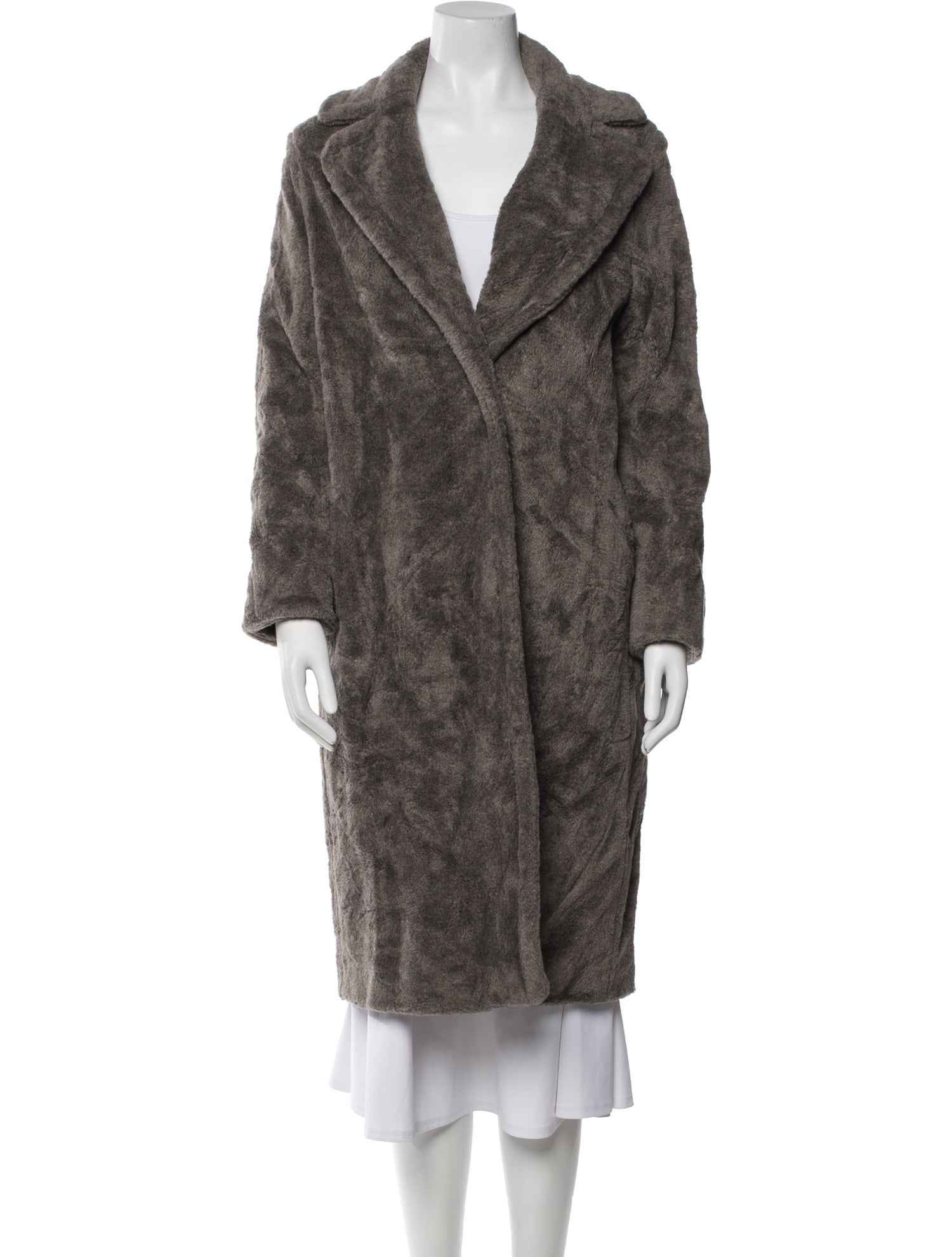 Cinzia Rocca Cashmere Faux Fur Coat