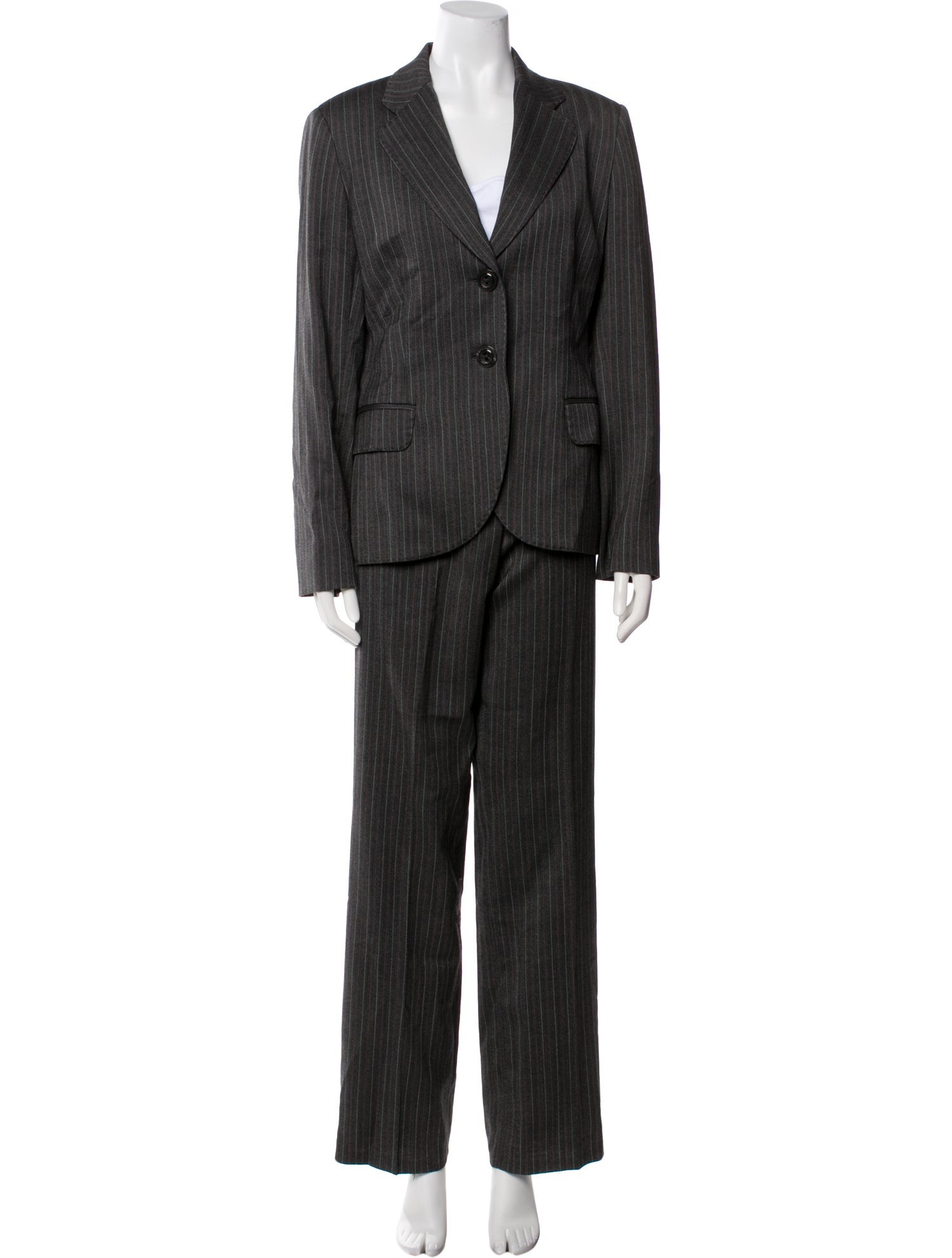 Cinzia Rocca Wool Striped Pantsuit