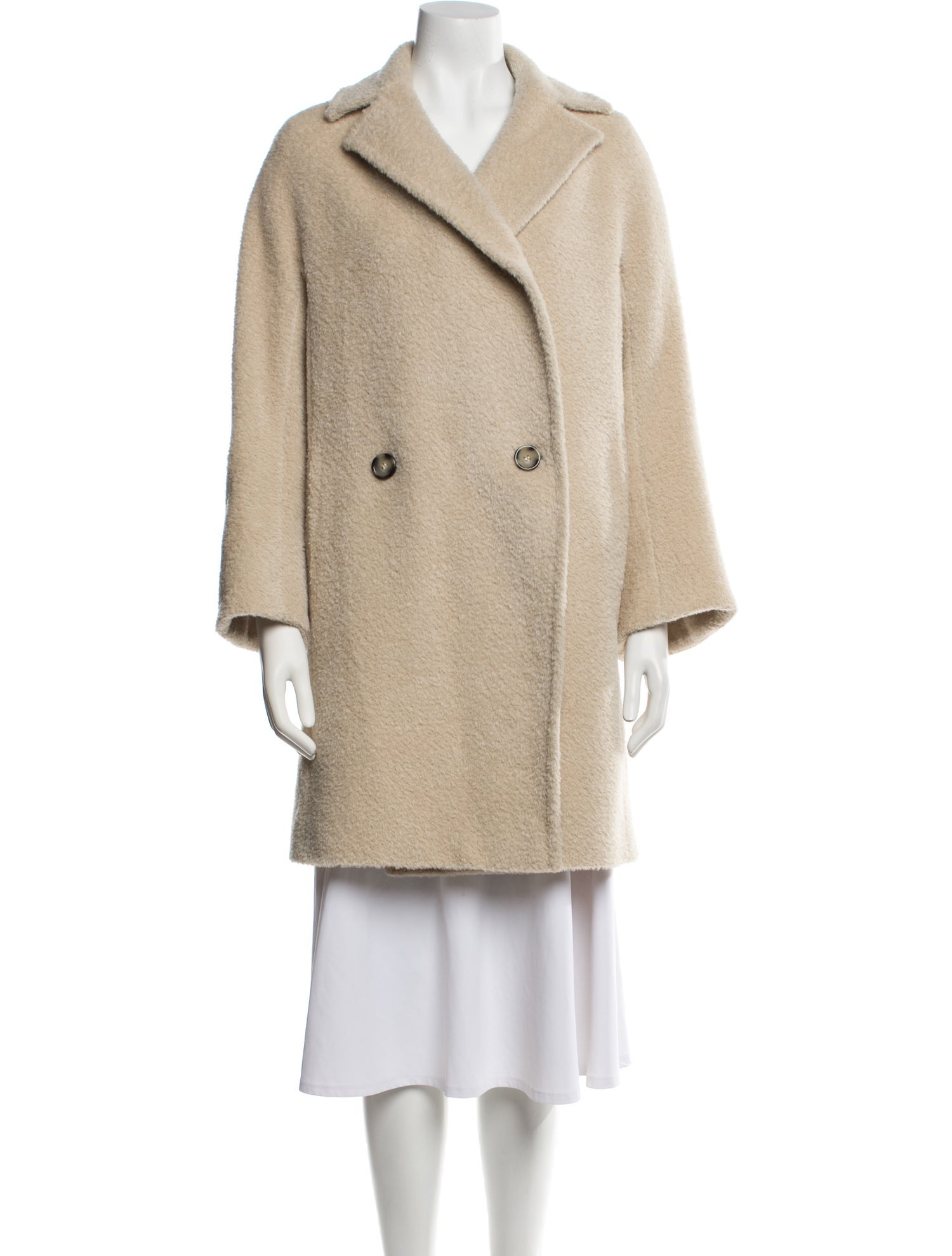 Cinzia Rocca Virgin Wool Faux Fur Coat