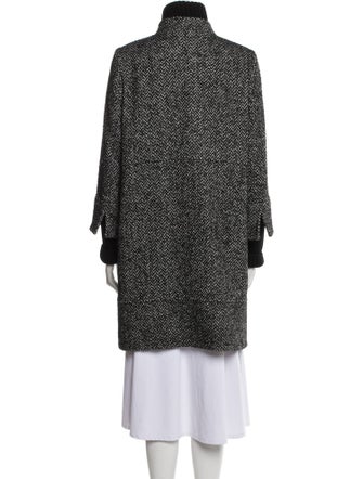 Cinzia Rocca Virgin Wool Tweed Pattern Coat