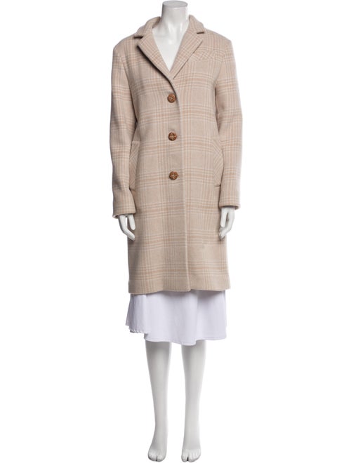 Cinzia Rocca Wool Plaid Print Peacoat