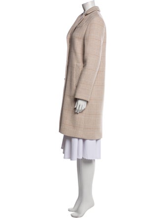 Cinzia Rocca Wool Plaid Print Peacoat