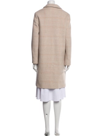 Cinzia Rocca Wool Plaid Print Peacoat