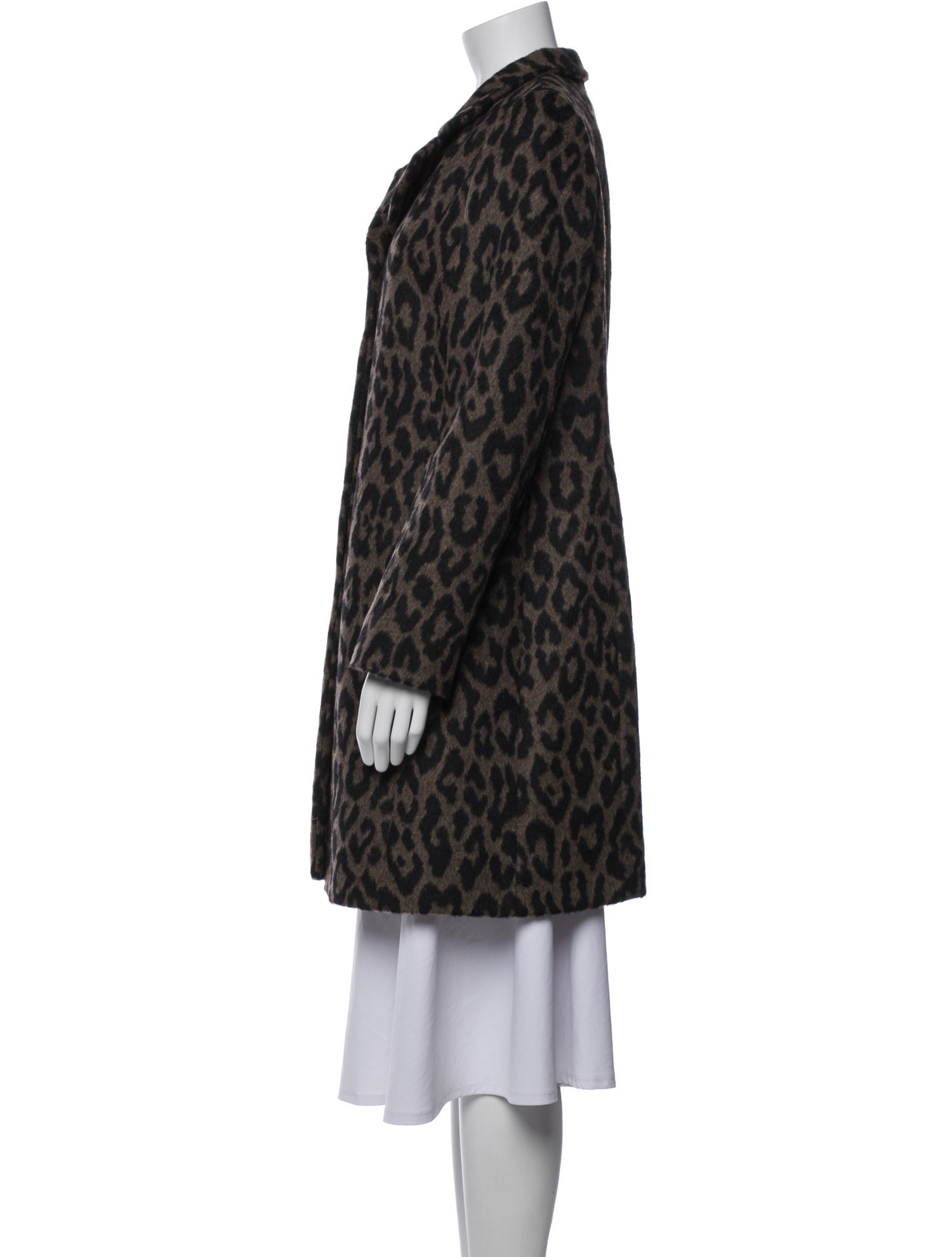 Cinzia Rocca Alpaca Animal Print Coat