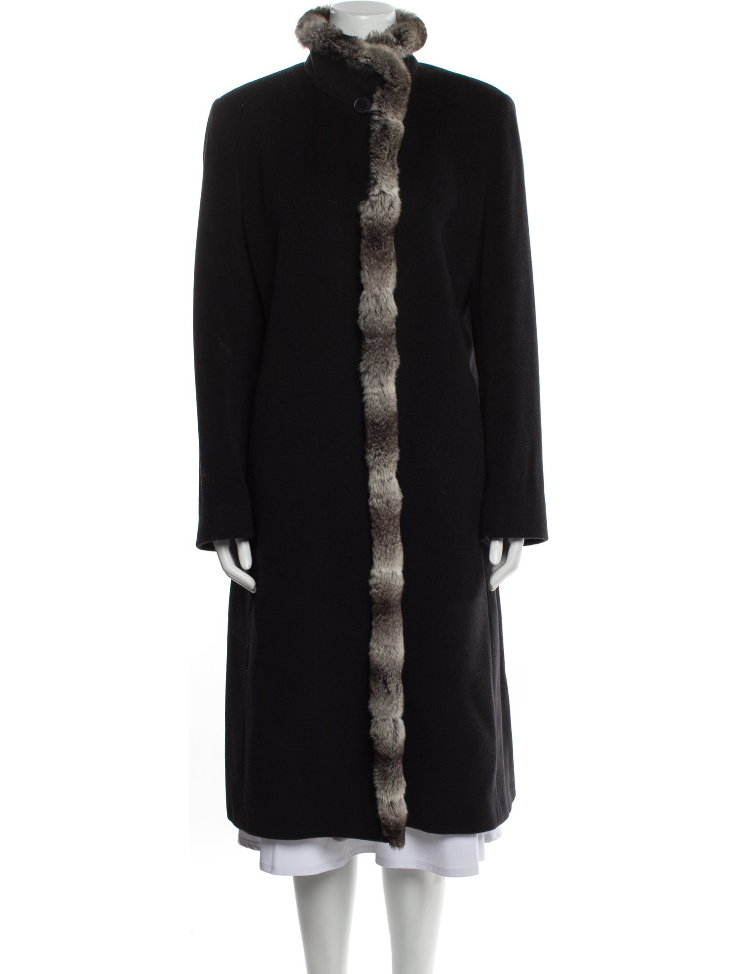 Cinzia Rocca Wool Faux Fur Coat
