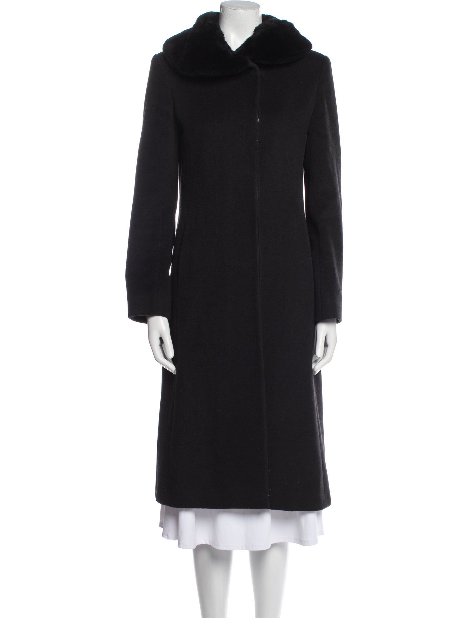 Cinzia Rocca Wool Faux Fur Coat