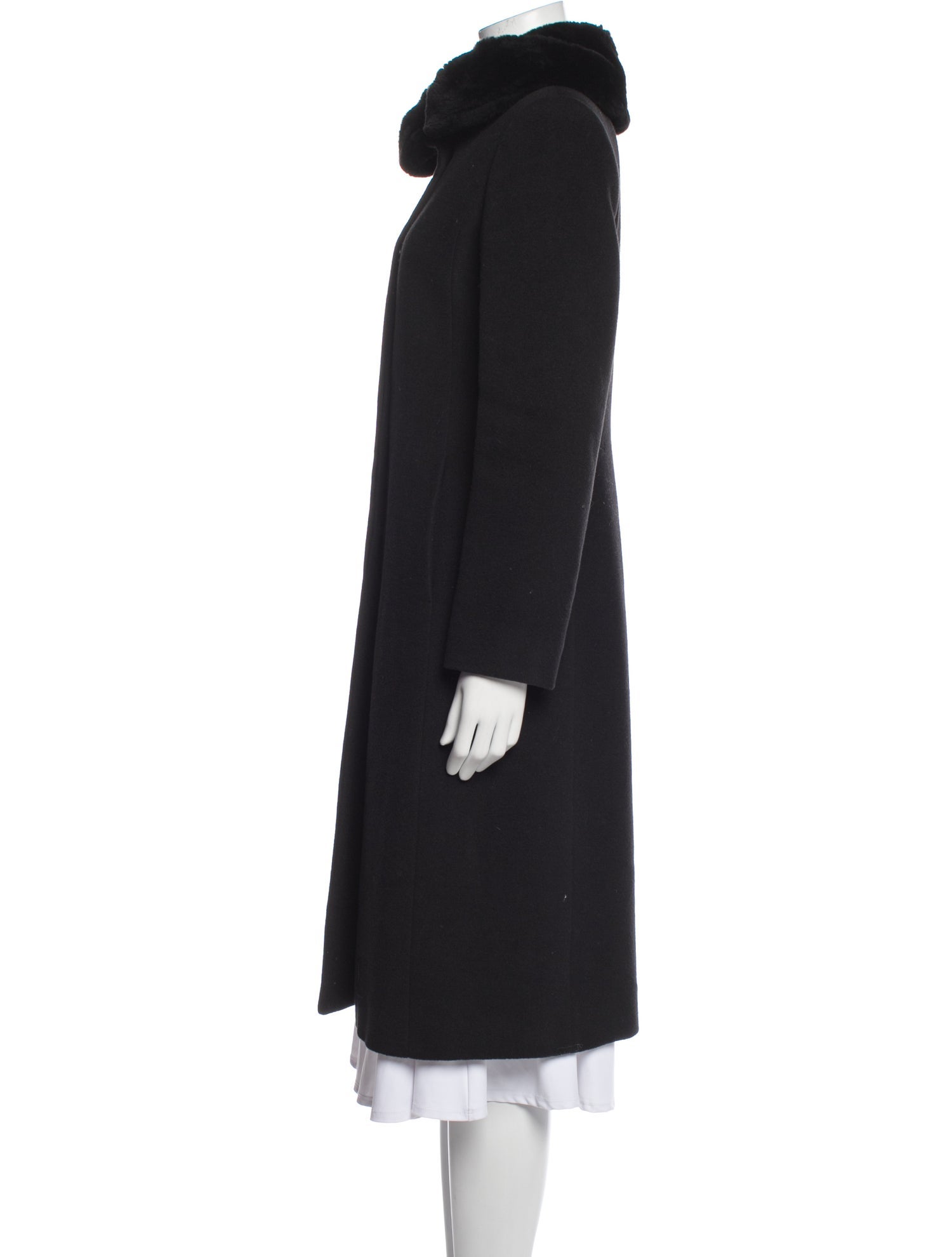 Cinzia Rocca Wool Faux Fur Coat