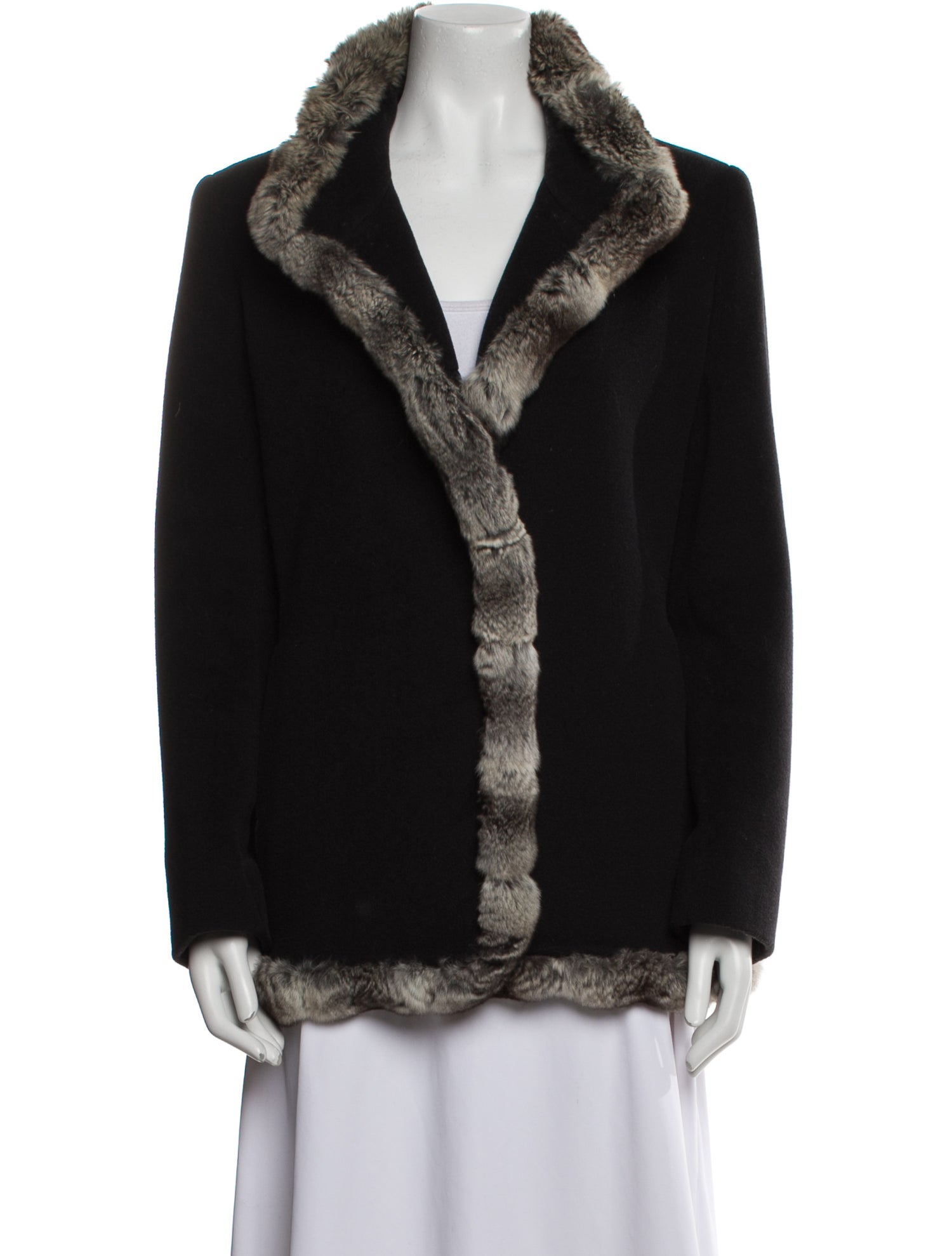 Cinzia Rocca Wool Faux Fur Jacket