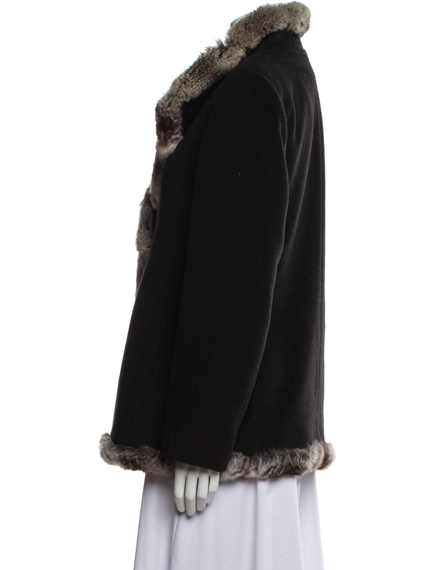 Cinzia Rocca Wool Faux Fur Jacket