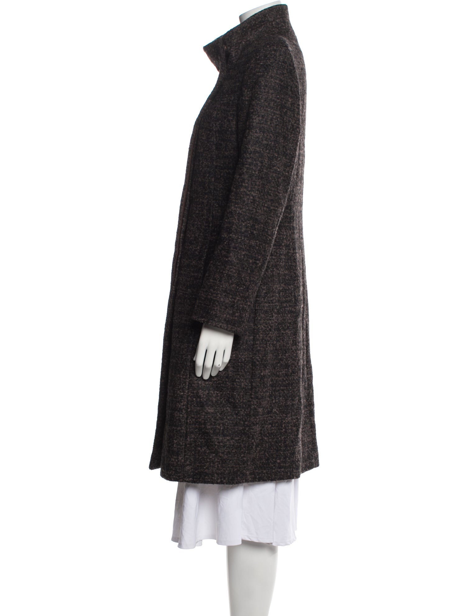 Cinzia Rocca Virgin Wool Faux Fur Coat