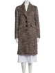 Cinzia Rocca Wool Tweed Pattern Faux Fur Coat