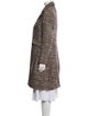Cinzia Rocca Wool Tweed Pattern Faux Fur Coat