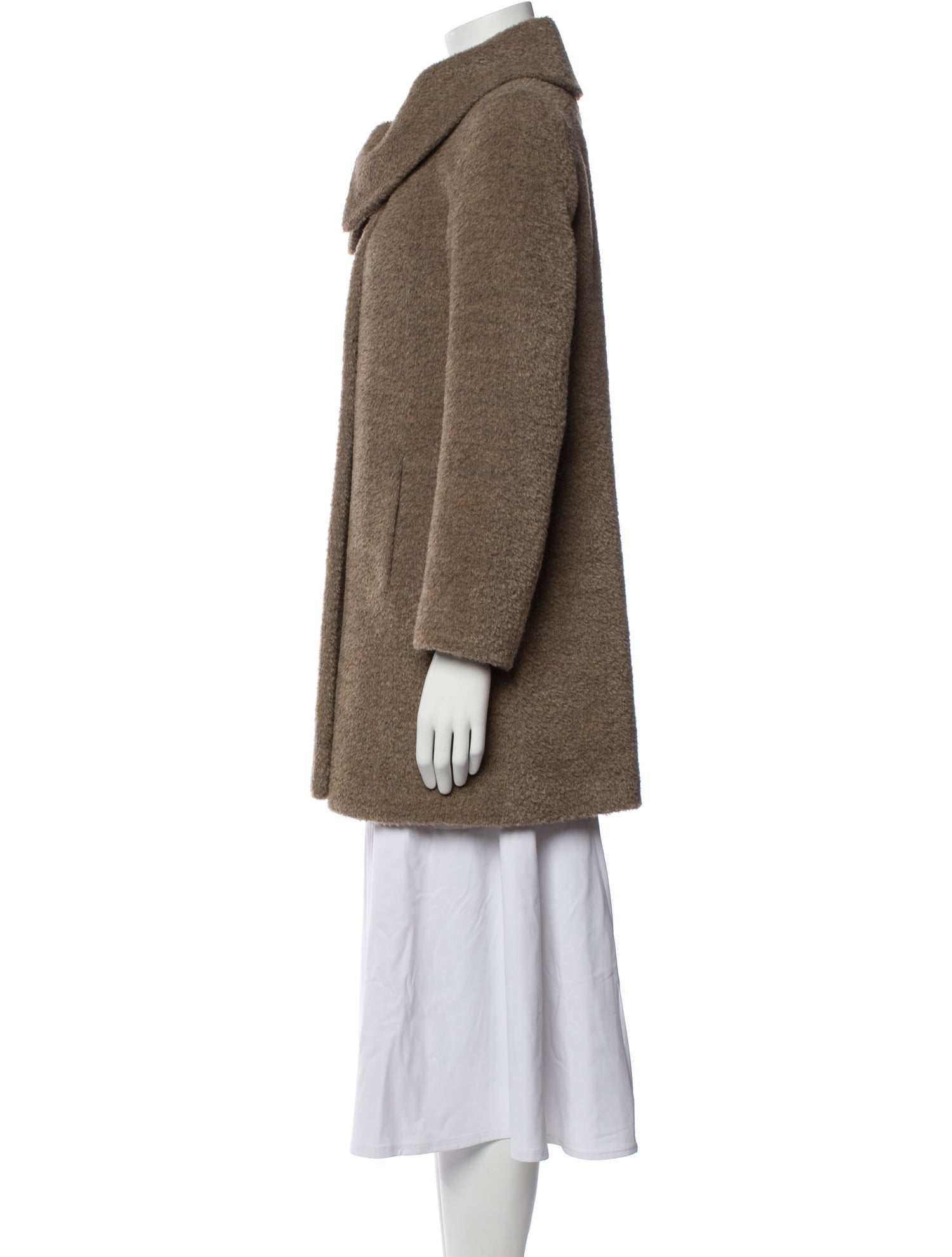 Cinzia Rocca Wool Faux Fur Coat