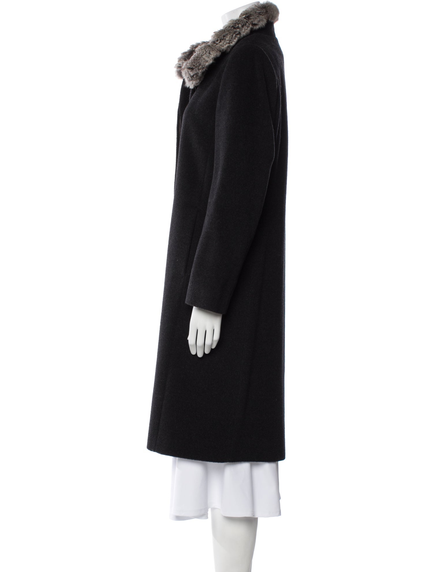 Cinzia Rocca Wool Faux Fur Coat