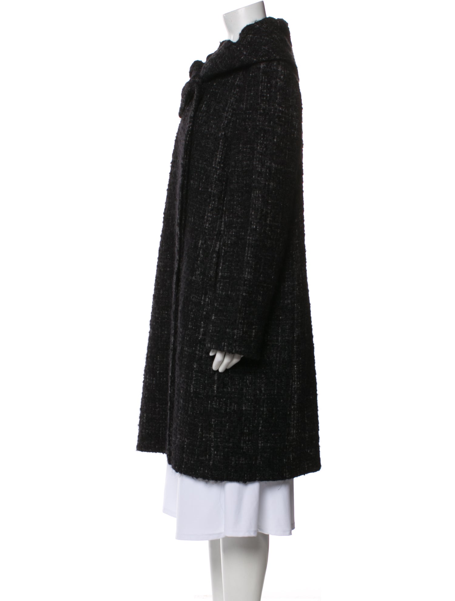 Cinzia Rocca Tweed Faux Fur Coat