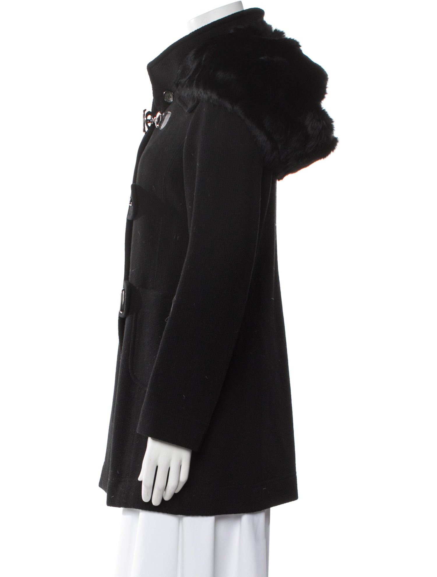 Cinzia Rocca Virgin Wool Faux Fur Coat