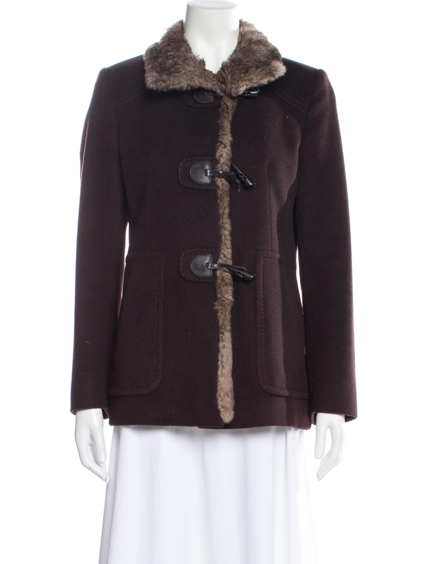 Cinzia Rocca Wool Faux Fur Jacket