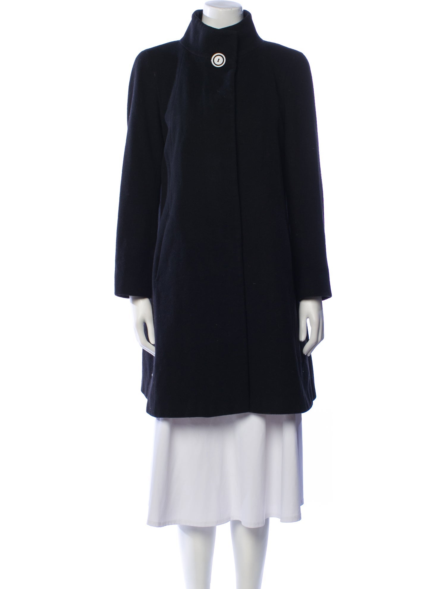 Cinzia Rocca Virgin Wool Faux Fur Coat