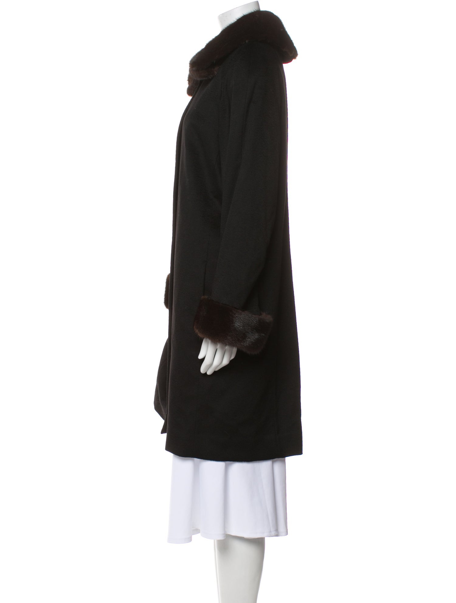 Cinzia Rocca Cashmere Faux Fur Coat