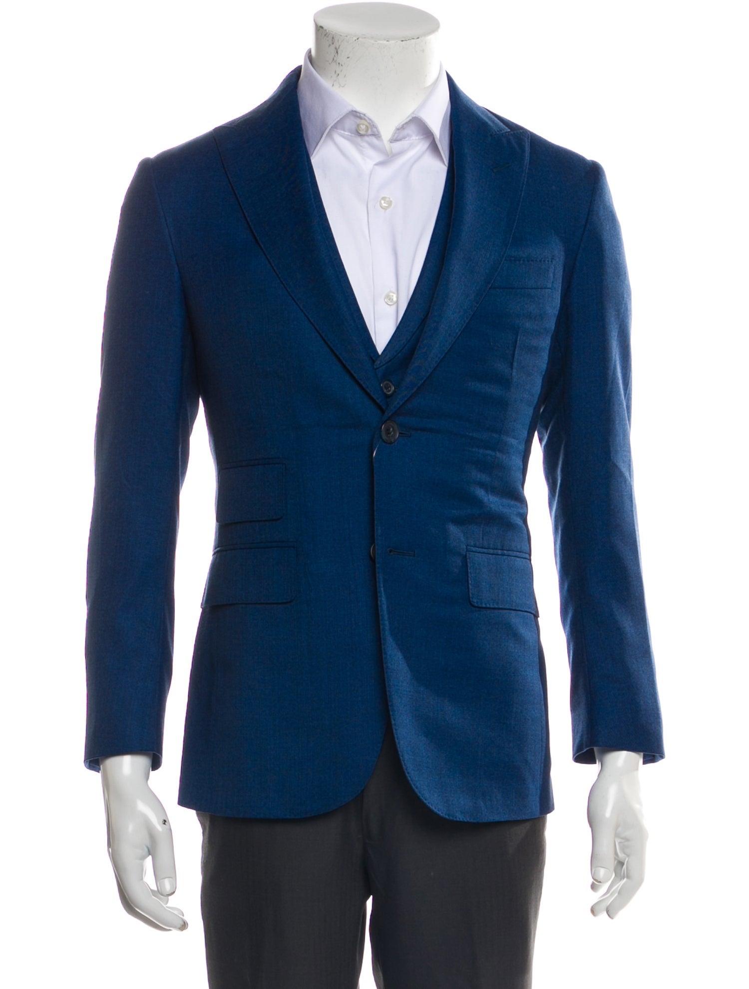 David August Suit Vest Blue Suiting, Clothing DAAUV20653 The RealReal