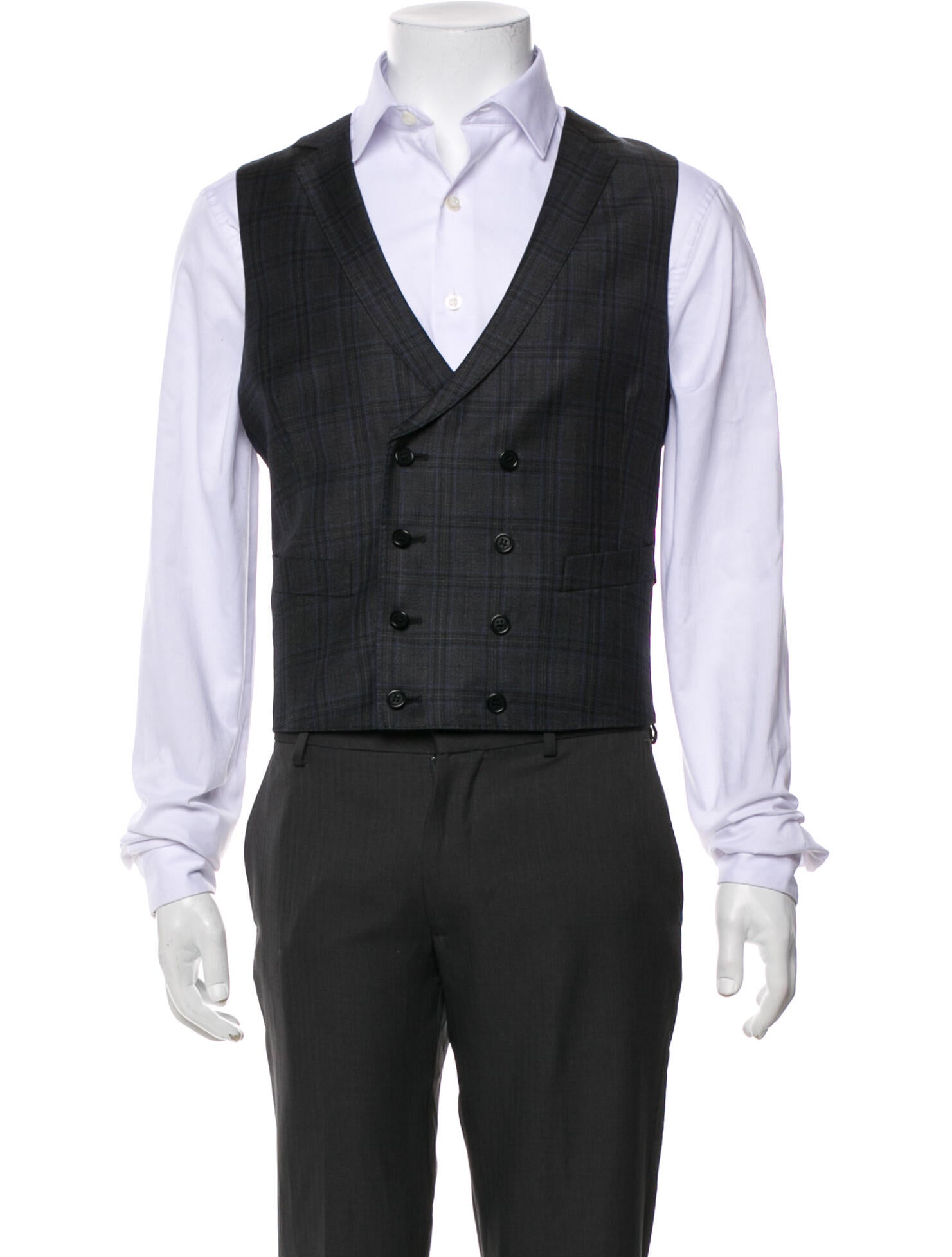 David August Plaid Print Vest