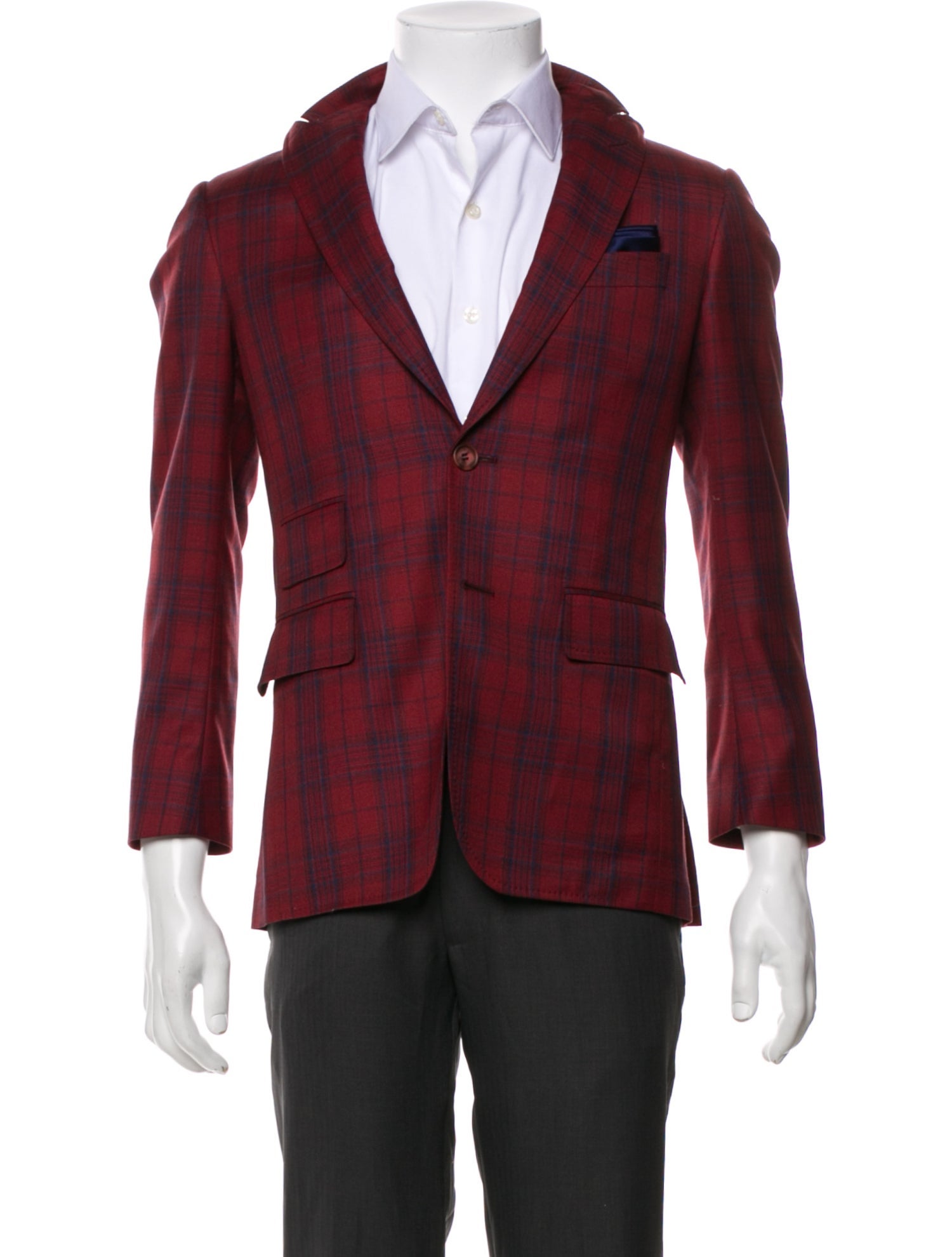 David August Plaid Print Blazer