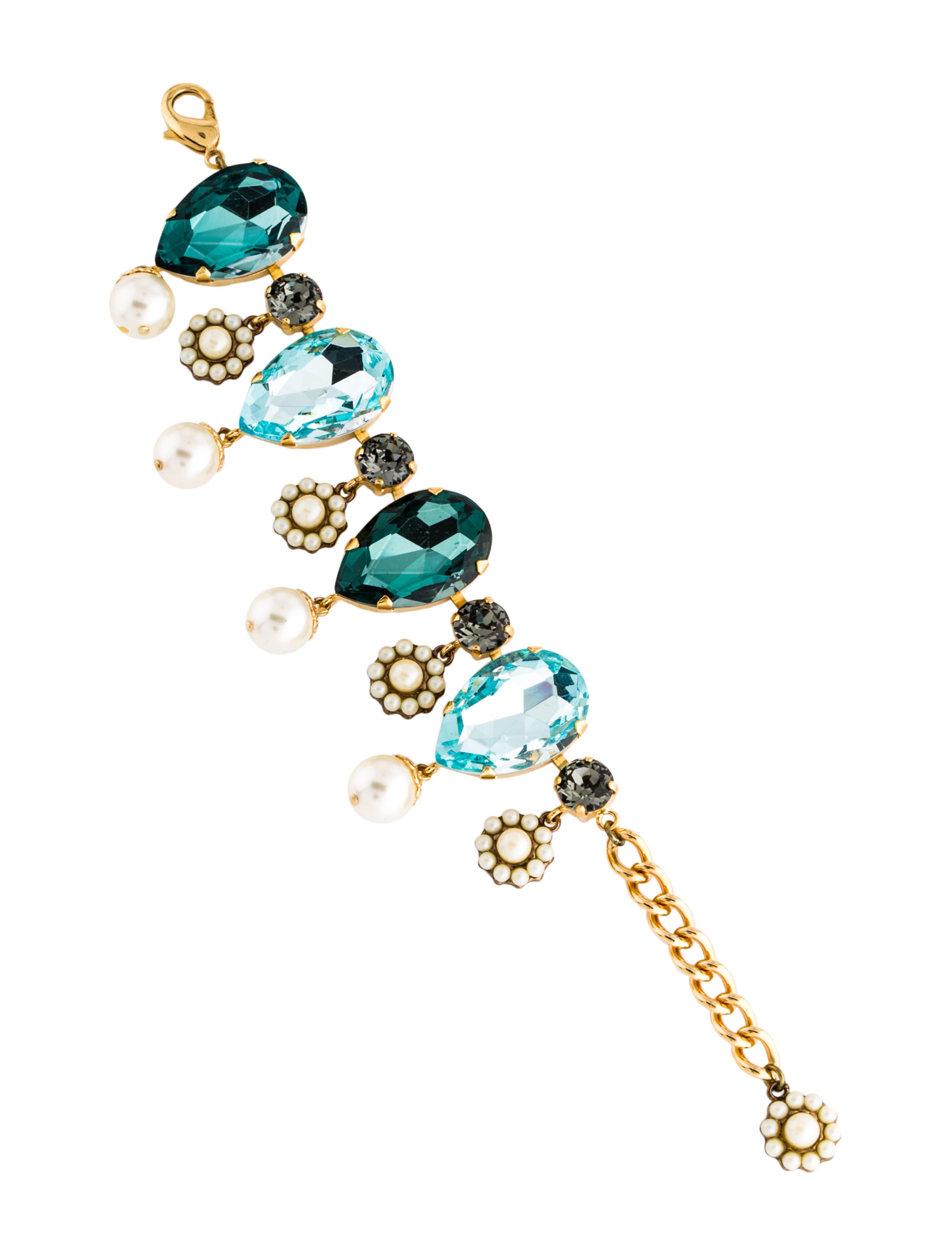 Dolce Gabbana Crystal Faux Pearl Bracelet Bracelets Crystal Faux Pearl Bracelet